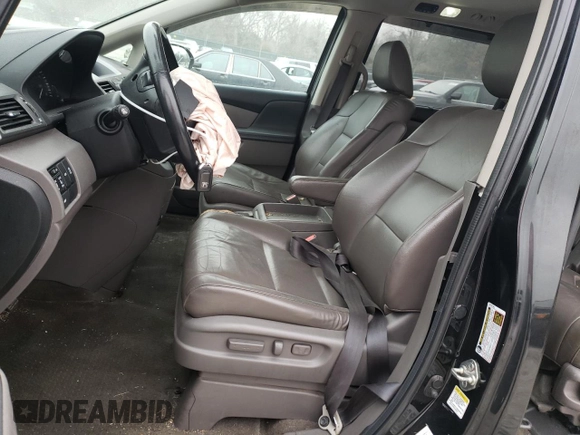 2014 Honda Odyssey EX-L with VIN 5FNRL5H65EB061079, listed as a Copart auction lot 48259855 with 126,498 mi miles and Salvage Title. Bid and sale history available at DreamBid. Image 7.