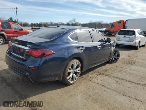 2016 Infiniti Q70 with VIN JN1BY1AR9GM271200, listed as a Copart auction lot 52926455 with 78,458 mi miles and Salvage Title. Bid and sale history available at carsss.com. Image 3.