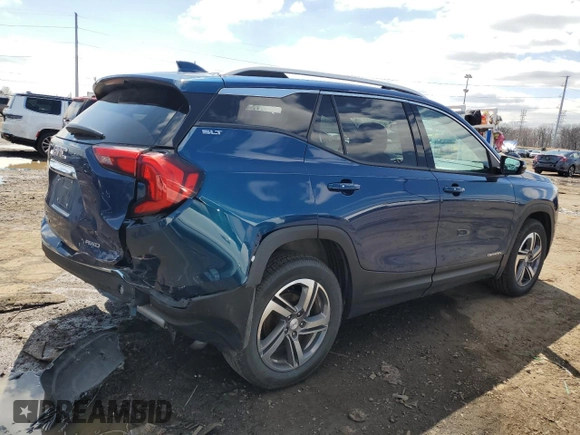 2020 GMC Terrain SLT with VIN 3GKALVEVXLL166504, listed as a Copart auction lot 52864615 with 63,738 mi miles and Salvage title. Bid and sale history available at DreamBid. Image 3.