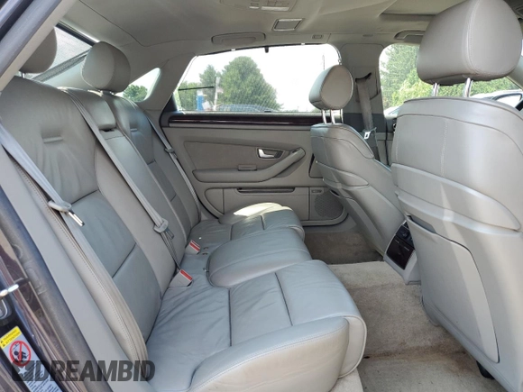 2005 Audi A8 with VIN WAUML44E75N002924, listed as a Copart auction lot 65384645 with Not provided miles and Salvage title. Bid and sale history available at DreamBid. Image 10.
