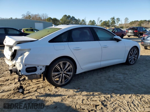 2020 Audi A6 Premium Plus with VIN WAUE8AF27LN090393, listed as a Copart auction lot 86551944 with 0 mi miles and Salvage Title. Bid and sale history available at carsss.com. Image 3.