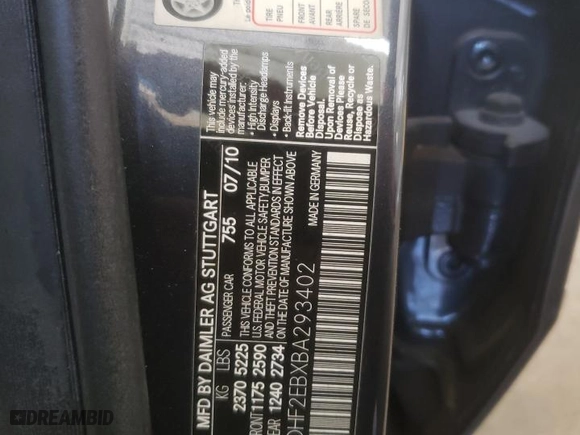 2011 Mercedes-Benz E-Class E 350 Luxury BlueTEC with VIN WDDHF2EBXBA293402, listed as a Copart auction lot 86140984 with 189,996 mi miles and Salvage Title. Bid and sale history available at carsss.com. Image 12.