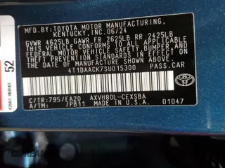 2025 Toyota Camry LE with VIN 4T1DAACK7SU015300, listed as a Copart auction lot 84261244 with 24,938 mi miles and Salvage Title. Bid and sale history available at carsss.com. Image 12.