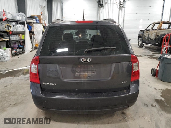 2008 Kia Rondo LX Base with VIN KNAFG525287212765, listed as a Copart auction lot 87700005 with 286,337 mi miles and Salvage Title. Bid and sale history available at carsss.com. Image 6.