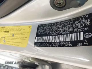2004 Lexus ES 350 with VIN JTHBA30G145001024, listed as a IAAI auction lot 42140215 with 113,514 mi miles and . Bid and sale history available at DreamBid. Image 9.