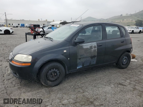2007 Chevrolet Aveo LS with VIN KL1TD666X7B763715, listed as a Copart auction lot 52830185 with 145,828 mi miles and Clean title. Bid and sale history available at DreamBid. Image 1.