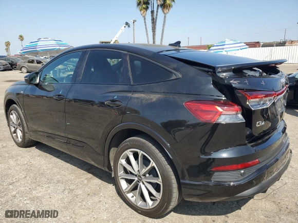 2022 Audi Q4 e-tron Sportback Premium Plus with VIN WA132BFZ2NP016525, listed as a Copart auction lot 71001834 with 12,179 mi miles and Salvage Title. Bid and sale history available at carsss.com. Image 2.