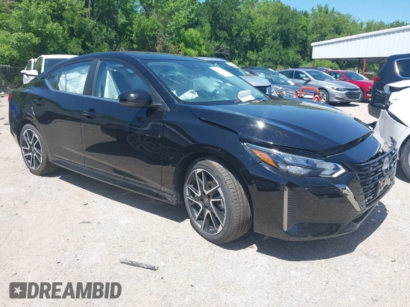 2025 Nissan Sentra SR with VIN 3N1AB8DV3SY306687, listed as a IAAI auction lot 42092165 with 3,676 mi miles and . Bid and sale history available at DreamBid. Image 1.