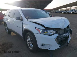 2021 Chevrolet Traverse LS with VIN 1GNERFKW2MJ178385, listed as a IAAI auction lot 41560986 with 59,531 mi miles. Bid and sale history available at carsss.com. Image 1.