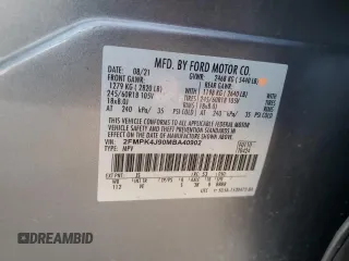 2021 Ford Edge SEL with VIN 2FMPK4J90MBA40902, listed as a Copart auction lot 52501675 with 24,520 mi miles and Salvage Title. Bid and sale history available at carsss.com. Image 12.