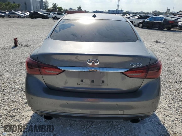 2019 Infiniti Q50 Luxe z VIN JN1EV7AP7KM519508, wystawiony jako Copart lot #53206555 z przebiegiem 88 415 mil mil oraz Nie do naprawy • Non repairable. Historia ofert i sprzedaży dostępna na DreamBid. Obrazek 6.