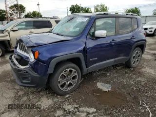 2017 Jeep Renegade Limited with VIN ZACCJBDBXHPE88574, listed as a Copart auction lot 61728625 with 106,116 mi miles and Salvage title. Bid and sale history available at DreamBid. Image 1.