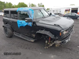 2023 Ford Bronco Raptor with VIN 1FMEE5JR9PLB23222, listed as a IAAI auction lot 42376438 with 7,447 mi miles and . Bid and sale history available at DreamBid. Image 1.