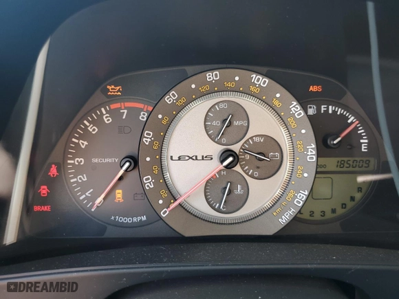 2003 Lexus IS 300 with VIN JTHBD192130064557, listed as a Copart auction lot 73279894 with 185,009 mi miles and Salvage Title. Bid and sale history available at carsss.com. Image 9.