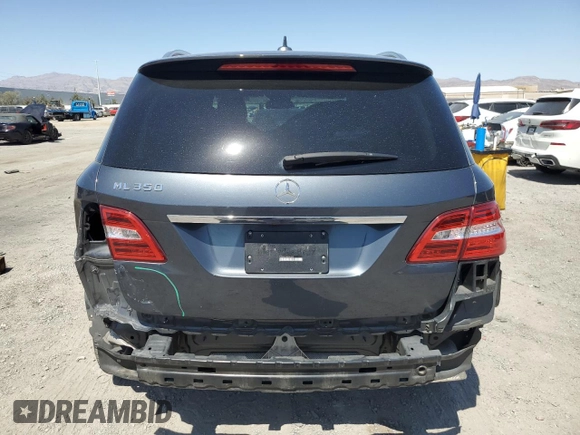 2015 Mercedes-Benz M ML 350 with VIN 4JGDA5JB9FA592587, listed as a Copart auction lot 52114055 with 73,978 mi miles and Salvage Title. Bid and sale history available at carsss.com. Image 6.