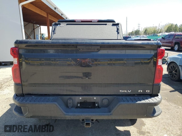2022 Chevrolet Silverado 1500 Custom Trail Boss with VIN 3GCPDCEK4NG669261, listed as a Copart auction lot 53146265 with 34,612 mi miles and Salvage Title. Bid and sale history available at carsss.com. Image 6.
