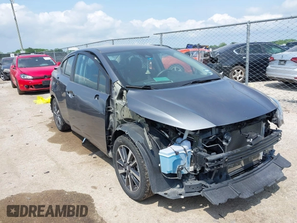 2021 Nissan Versa SV with VIN 3N1CN8EV1ML840835, listed as a IAAI auction lot 42128883 with 77,204 mi miles and . Bid and sale history available at DreamBid. Image 1.