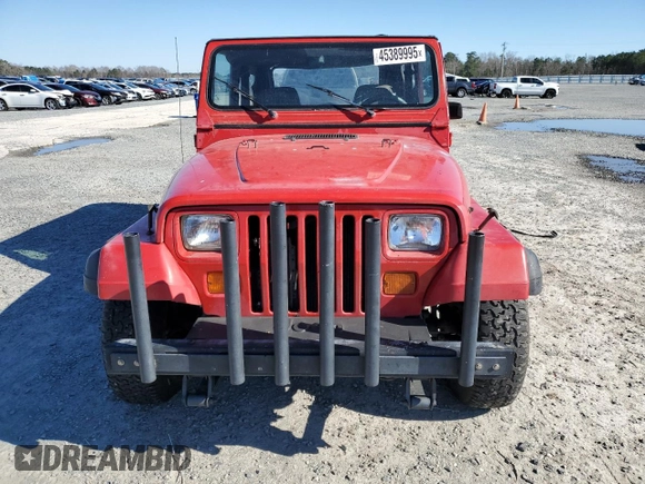 1993 Jeep Wrangler "S" with VIN 1J4FY19P3PP244004, listed as a Copart auction lot 45389995 with 175,282 mi miles and Clean Title. Bid and sale history available at carsss.com. Image 5.
