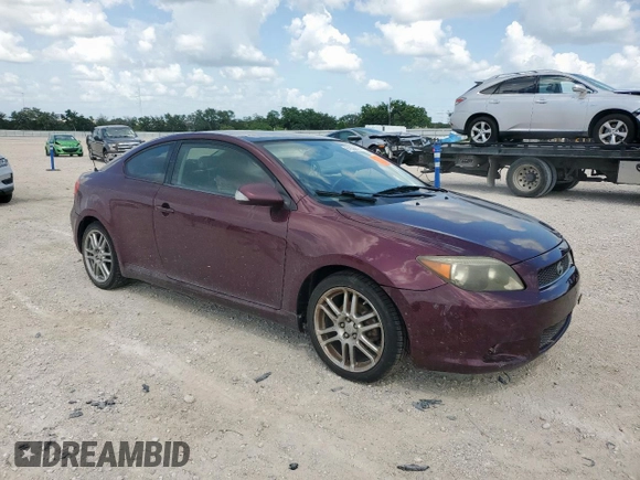 2007 Scion tC Spec with VIN JTKDE167870154942, listed as a Copart auction lot 61836675 with 186,257 mi miles and Salvage title. Bid and sale history available at DreamBid. Image 4.