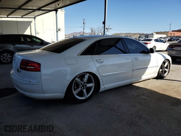2010 Audi A8 with VIN WAURVAFA6AN007163, listed as a Copart auction lot 81377074 with 158,919 mi miles and Clean title. Bid and sale history available at DreamBid. Image 3.