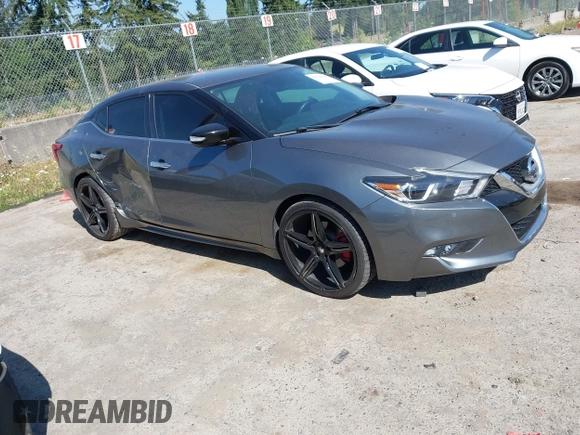 2017 Nissan Maxima SV with VIN 1N4AA6AP9HC442677, listed as a IAAI auction lot 42756818 with 91,287 mi miles and . Bid and sale history available at DreamBid. Image 1.