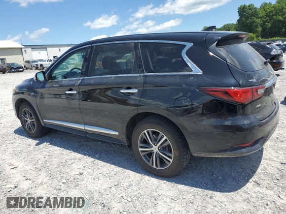 2019 Infiniti QX60 Luxe with VIN 5N1DL0MM7KC558754, listed as a Copart auction lot 58297695 with 83,375 mi miles and Salvage title. Bid and sale history available at DreamBid. Image 2.
