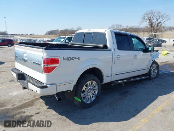 2014 Ford F-150 XL with VIN 1FTFW1ET4EFA15753, listed as a IAAI auction lot 41908571 with 161,901 mi miles. Bid and sale history available at carsss.com. Image 4.