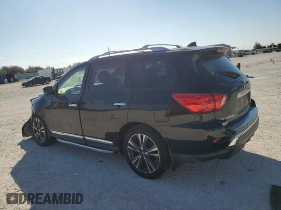2019 Nissan Pathfinder S with VIN 5N1DR2MM7KC583616, listed as a Copart auction lot 44192815 with 51,097 mi miles and Salvage title. Bid and sale history available at DreamBid. Image 2.