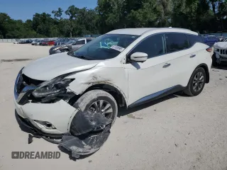 2018 Nissan Murano SL z VIN 5N1AZ2MG3JN106133, wystawiony jako Copart lot #57105995 z przebiegiem 103 992 mil mil oraz Szkoda całkowita • Salvage title. Historia ofert i sprzedaży dostępna na DreamBid. Obrazek 1.