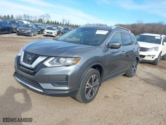 2019 Nissan Rogue SV with VIN JN8AT2MV5KW387484, listed as a IAAI auction lot 41449972 with 54599 miles. Bid and sale history available at carsss.com. Image 2.