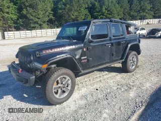 2020 Jeep Wrangler Unlimited Recon with VIN 1C4HJXFNXLW263190, listed as a Copart auction lot 58929595 with 46,339 mi miles and Salvage title. Bid and sale history available at DreamBid. Image 1.