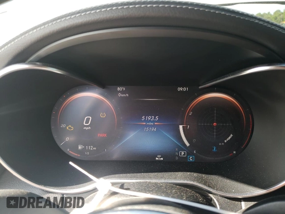 2023 Mercedes-Benz C 300 with VIN W1KWJ8DB2PG121153, listed as a Copart auction lot 63962614 with 15,194 mi miles and Salvage Title. Bid and sale history available at DreamBid. Image 9.