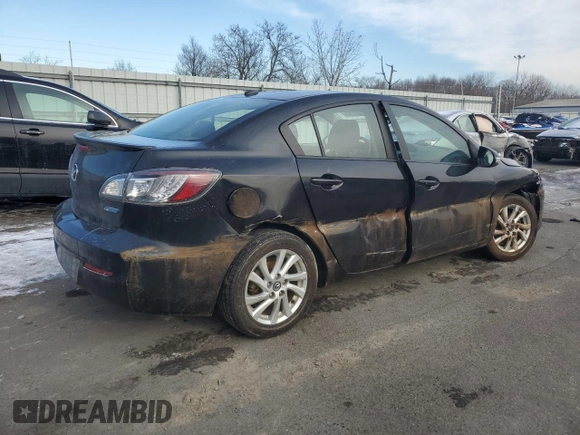 2013 Mazda 3 i Grand Touring with VIN JM1BL1WP1D1742398, listed as a Copart auction lot 42011345 with 84,863 mi miles and Salvage Title. Bid and sale history available at carsss.com. Image 3.
