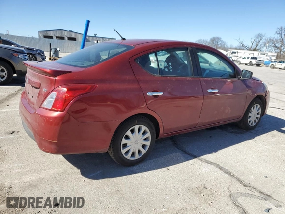 2018 Nissan Versa Sedan SV with VIN 3N1CN7AP7JK442869, listed as a Copart auction lot 47248545 with 145,686 mi miles and Salvage Title. Bid and sale history available at carsss.com. Image 3.