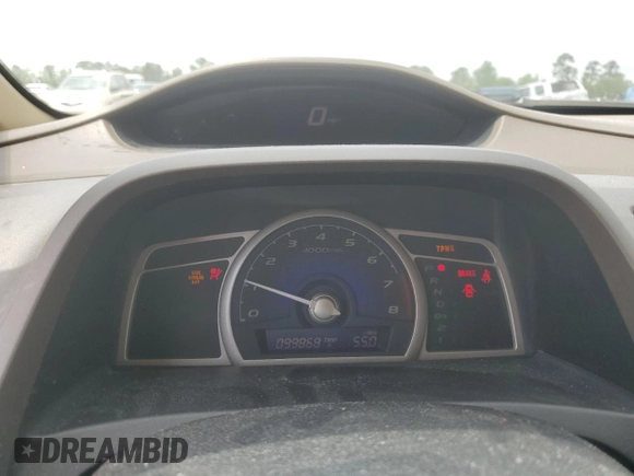 2008 Honda Civic LX with VIN 2HGFA165X8H328874, listed as a Copart auction lot 53708555 with 99,868 mi miles and Salvage Title. Bid and sale history available at DreamBid. Image 9.