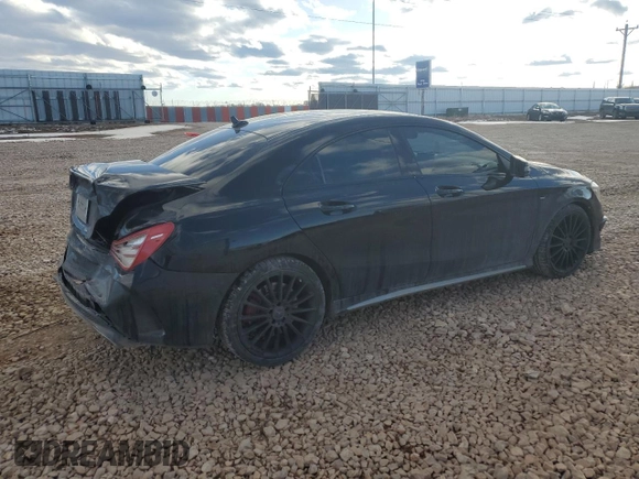 2015 Mercedes-Benz CLA 45 AMG with VIN WDDSJ5CB5FN198513, listed as a Copart auction lot 46956165 with 79,948 mi miles and Salvage title. Bid and sale history available at DreamBid. Image 3.