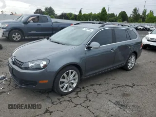 2012 Volkswagen Jetta SportWagen TDI w/Sunroof & Nav with VIN 3VWPL7AJ0CM695407, listed as a Copart auction lot 56066644 with 118,706 mi miles and Salvage Title. Bid and sale history available at carsss.com. Image 1.