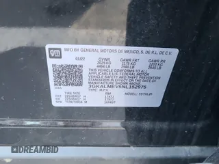 2022 GMC Terrain SLE with VIN 3GKALMEV5NL152975, listed as a IAAI auction lot 42832683 with 51,624 mi miles and . Bid and sale history available at DreamBid. Image 39.