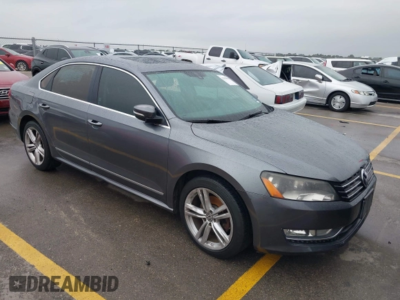2013 Volkswagen Passat SE with VIN 1VWBN7A34DC148052, listed as a IAAI auction lot 42423919 with 83,634 mi miles and . Bid and sale history available at DreamBid. Image 1.