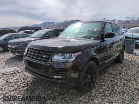 2015 Land Rover Range Rover HSE with VIN SALGS2VF5FA208727, listed as a Copart auction lot 47662585 with 119,862 mi miles and Salvage title. Bid and sale history available at DreamBid. Image 1.