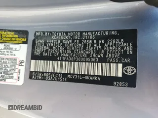 2006 Toyota Solara SE z VIN 4T1FA38P36U095063, wystawiony jako Copart lot #56457965 z przebiegiem 196 556 mil mil oraz Szkoda całkowita • Salvage title. Historia ofert i sprzedaży dostępna na DreamBid. Obrazek 12.