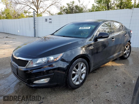 2012 Kia Optima EX with VIN 5XXGN4A74CG009290, listed as a Copart auction lot 50967574 with 217,906 mi miles and Salvage Title. Bid and sale history available at carsss.com. Image 1.