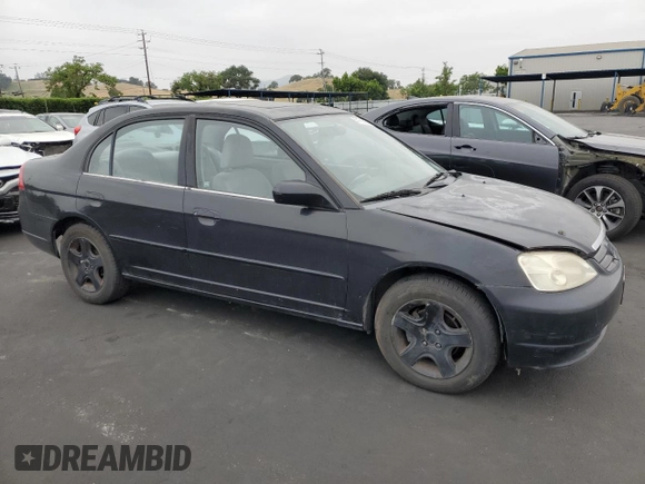 2001 Honda Civic EX with VIN 2HGES26761H549152, listed as a Copart auction lot 55165305 with 194,758 mi miles and Clean Title. Bid and sale history available at carsss.com. Image 4.