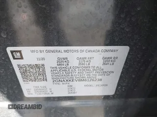 2021 Chevrolet Equinox LT with VIN 2GNAXKEV8M6126238, listed as a IAAI auction lot 42008365 with 89,576 mi miles and . Bid and sale history available at DreamBid. Image 9.
