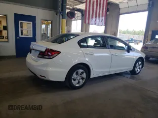 2013 Honda Civic LX with VIN 19XFB2F52DE097346, listed as a Copart auction lot 55396225 with 104,704 mi miles and Salvage Title. Bid and sale history available at DreamBid. Image 3.