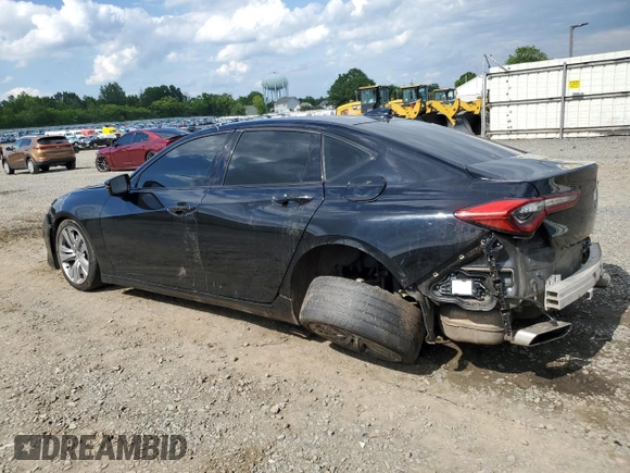 2021 Acura TLX Technology with VIN 19UUB5F45MA004310, listed as a Copart auction lot 58984135 with 39,113 mi miles and Non repairable. Bid and sale history available at DreamBid. Image 2.