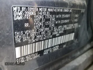 2020 Toyota RAV4 XLE with VIN 2T3W1RFV8LW070246, listed as a Copart auction lot 65072185 with 61,339 mi miles and Salvage title. Bid and sale history available at DreamBid. Image 12.