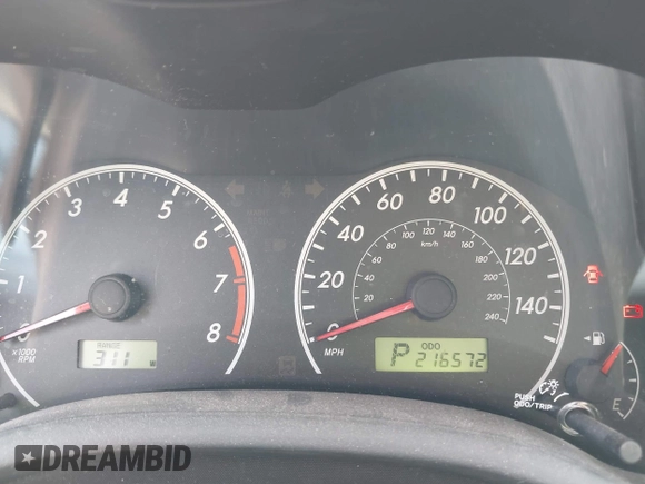 2013 Toyota Corolla L with VIN 5YFBU4EE9DP207345, listed as a IAAI auction lot 42058865 with 216,572 mi miles and . Bid and sale history available at DreamBid. Image 7.