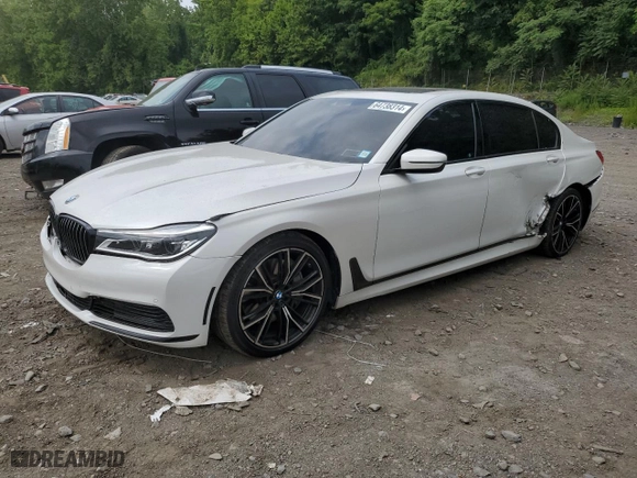 2018 BMW 7 Series 750i xDrive with VIN WBA7F2C56JB238650, listed as a Copart auction lot 64738314 with 96,889 mi miles and Salvage Title. Bid and sale history available at carsss.com. Image 1.