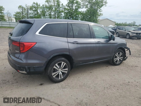 2017 Honda Pilot EX-L with VIN 5FNYF6H58HB066653, listed as a Copart auction lot 58304875 with 67,457 mi miles and Salvage title. Bid and sale history available at DreamBid. Image 3.